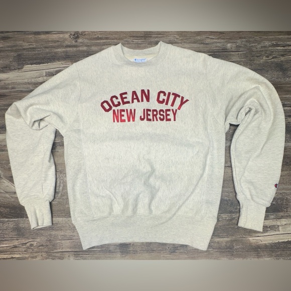 Vintage Champion Reverse Weave Ocean City New Jersey Sweatshirt Small